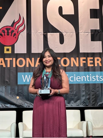 Dr. Cherie DeVore was named the 2025 AISES Most Promising Engineer/Scientist at the 2025 AISES National Conference.