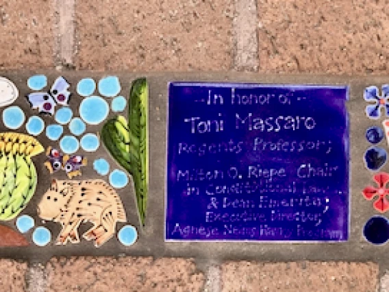 Tiles on a bench